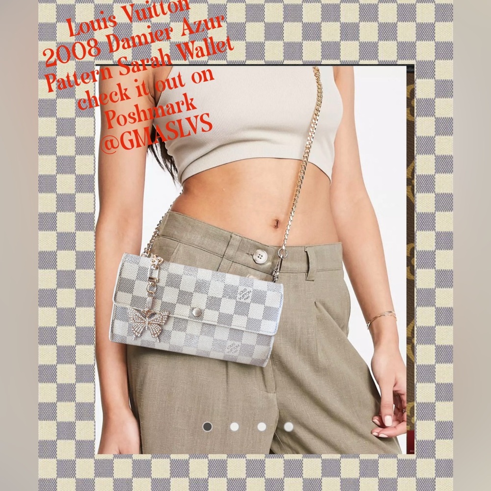 Louis Vuitton
2008 Damier Azur Pattern Sarah Wallet converted Crossbody - Picture 3 of 16